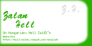 zalan hell business card